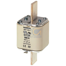 SITOR fuse link, with blade contacts, NH3, In: 800 A, gS, Un AC: 690 V, Un DC: 440 V, front indicato