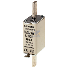 SITOR fuse link, with blade contacts, NH0, In: 80 A, aR, Un AC: 1000 V, Un DC: 440 V, front indicato