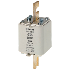 SITOR fuse link, with slotted blade contacts, NH2, In: 250 A, aR, Un AC: 800 V, Un DC: 440 V, front