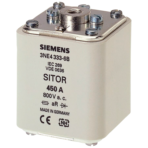 SITOR fuse link, with female thread on both sides, In: 250 A, aR, Un AC: 800 V, Un DC: 440 V, front