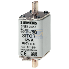 SITOR fuse link, with blade contacts, NH00, In: 100 A, aR, Un AC: 690 V, Un DC: 440 V, front indicat