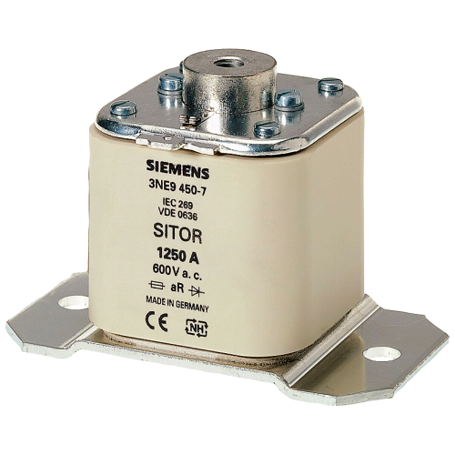 SITOR fuse link, with female thread on both sides, In: 1250 A, aR, Un AC: 600 V, Un DC: 440 V, front