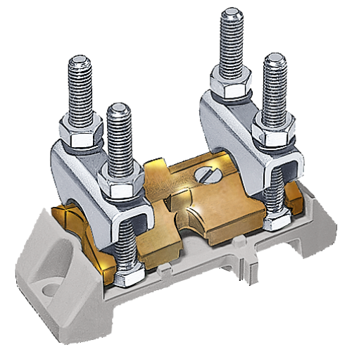 Terminal 1-pole insulated, 630 A incoming/outgoing feeder 2x 50-240/2x 50-185 mm2
