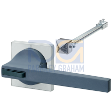Door operating mechanism 8UC7 Handle ti-gray/blue-green BAS Masking frame gray Handle on one side fo