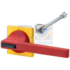 Door operating mechanism 8UC7, handle red/blue green, basic, masking plate yellow handle one-sided