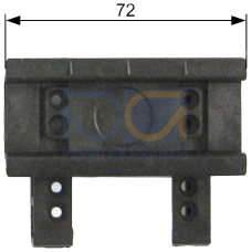 Busbar system, accessories Busbar center-to-center spacing 60 mm mounting rail 35 mm plastic Width: