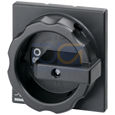 rotary operating mechanism, actuating lever black, for center-hole Front mounting, for 25 A and 32 A