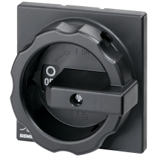 rotary operating mechanism, actuating lever black, for four-hole Front mounting, for 25 A and 32 A,