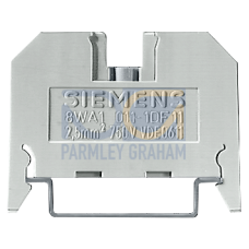 Through-type terminal thermoplast Screw terminal on both sides Single terminal, black, 6mm, 2.5