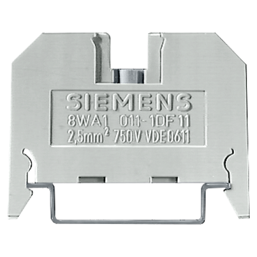 Through-type terminal thermoplast Screw terminal on both sides Single terminal, black, 6mm, 2.5