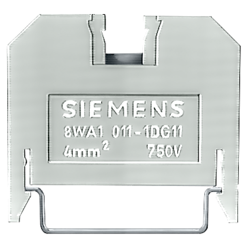 Through-type terminal thermoplast Screw terminal on both sides Single terminal, 6.5 mm Sz. 4