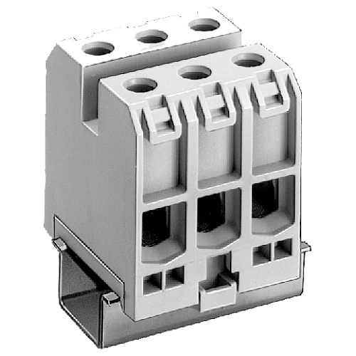 Through-type terminal thermoplast Screw terminal on both sides Block 3 terminals 48 mm, Sz. 35