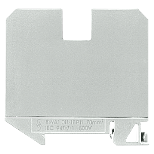 Through-type terminal thermoplast Screw terminal on both sides Single terminal 25 mm, Sz. 70