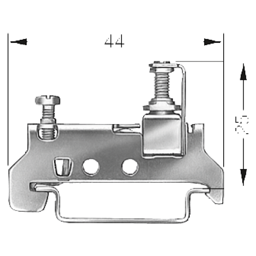PE terminal, blank, size 6 ,1 screw-type terminal