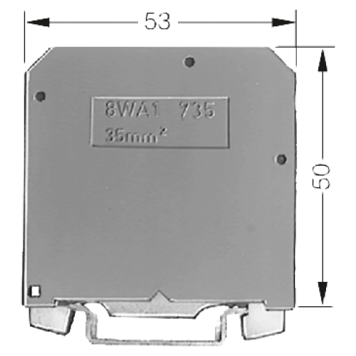 PEN terminal thermoplast PA6.6, Screw terminal both sides, green-yellow, 16mm Sz. 35