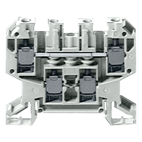 Two-tier terminal thermoplast connection on both sides 1-pole, beige, 6.5mm, Sz. 4 Dual connection