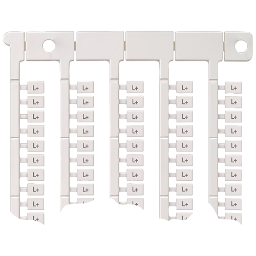 inscription label, front, with Y, horizontal, terminal width: 5 mm, H: 7 mm, white