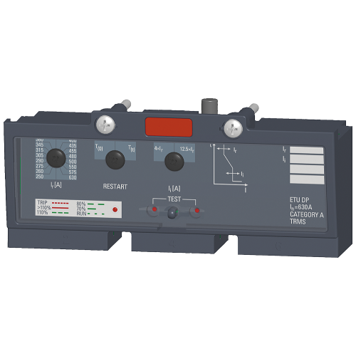 ETU VT630, 3-pole, line protection ETU DP, LI IR=100...250A, overload protection IRM=4 to 12.5X IR,
