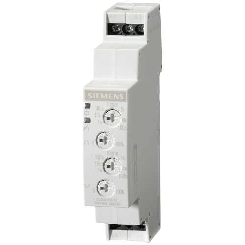 Timing relay, electronic Clock generator, 1 change-over contact 7 time ranges 0.05 s...100 h 12...240 V AC/DC with LED, Screw terminal