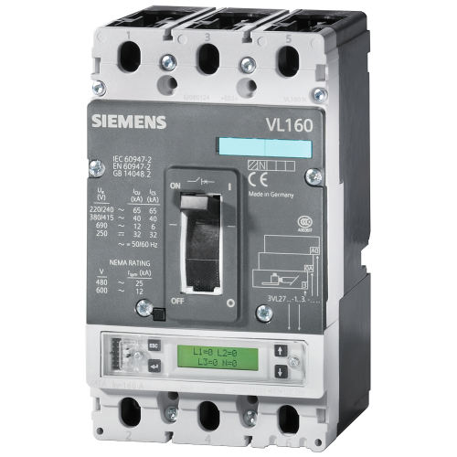 circuit breaker VL150X UL, type CG (cat no. NCX3B150) non-interchangeable frame, with circuit breaker approval acc. to UL 489 high breaking capacit...