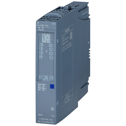 SIMATIC ET 200SP HA, analog output module, AQ 4XI HART isol suitable for terminal block K0, L0, color code CC00, channel diagnostics, 16-bit, +/-0.1%
