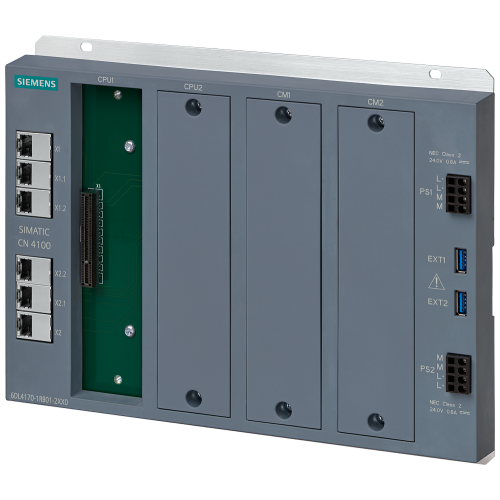 SIMATIC CN 4100 Rack 4 Slot, Process Automation, 6x Ethernet, 2x USB, 2x 24V DC