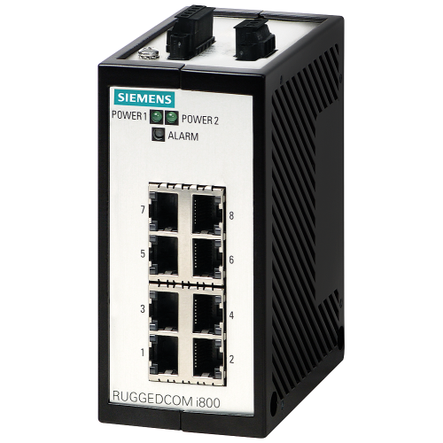 The RUGGEDCOM i800 is a compact, fully managed Ethernet switches designed to operate reliably in har