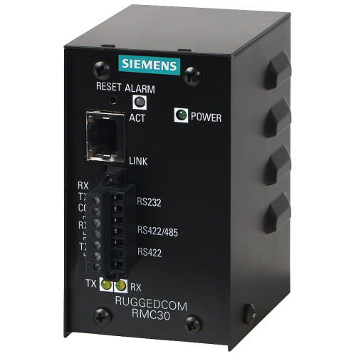 RUGGEDCOM RMC30 2-port Serial-to-Ethernet server,128-bit Encryption HI = 88-300 VDC or 85-264 VAC XX = No Power Supply 2 XX = none XX = none XX = No manufacturing modificat