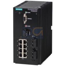 RUGGEDCOM RS900GP is a utility grade, fully managed Ethernet switch providing dual fiber optical or copper Gigabit Ethernet ports and 8 Fast Ethern...