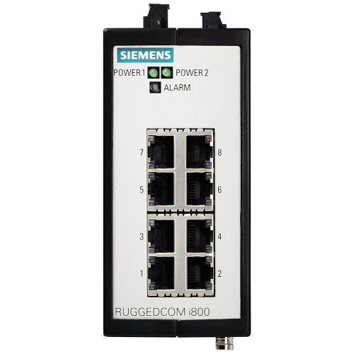 The RUGGEDCOM i800 is a compact, fully managed Ethernet switches designed to operate reliably in har