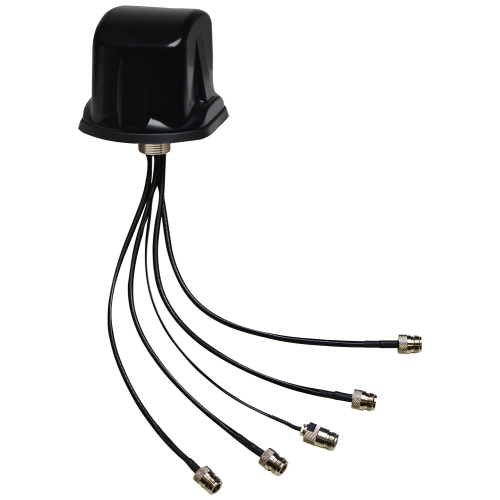 Antenna for LTE (4G), WLAN networks and GPS/GLONASS, omni-directional characteristics, 5 x N-Female
