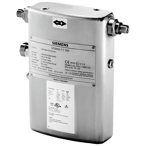 SITRANS FC300 Single tube Coriolis flow sensor, diameter DN 4 (1/6). Suitable for volume flow, fraction, mass flow, temperature and density measur...