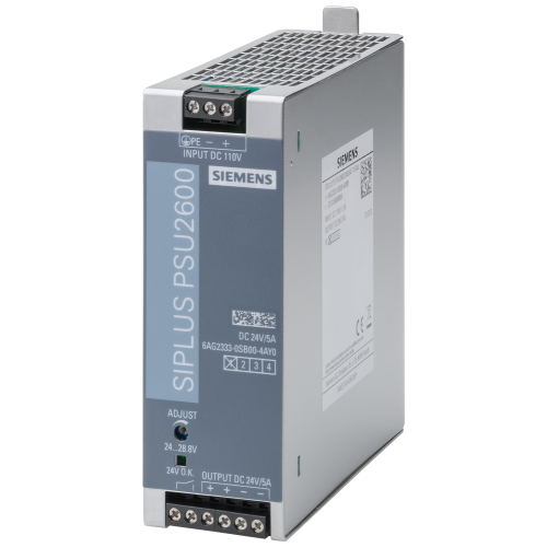 SIPLUS PS PSU2600 24V/5A TX rail input: 110 V DC, output: 24 V DC/5 A, -40+70 &deg;C, OT4 with ST1/2 (+85 &deg;C for 10 minutes),