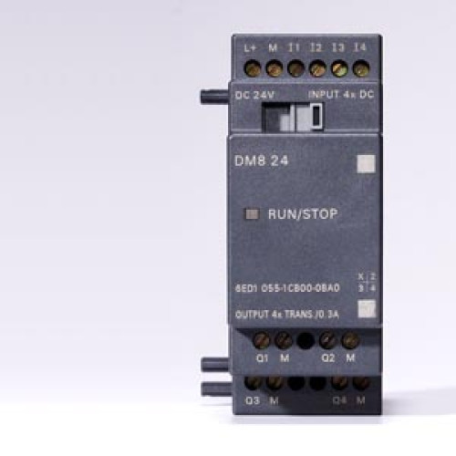 *** Spare part *** LOGO! DM8 24 expansion module, PS/I/O: 24 V/24 V/trans., 4 DI/4 DO