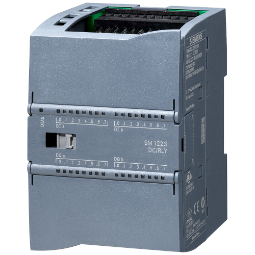 ***Spare part*** SIMATIC S7-1200, Digital I/O SM 1223, 16 DI/16 DO, 16 DI 24 V DC, Sink/Source, 16 D