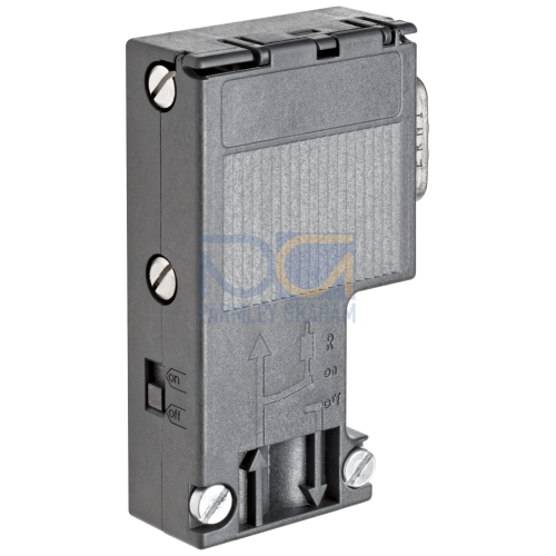 SIMATIC DP, Connection plug for PROFIBUS up to 12 Mbit/s 90° cable outlet, 15.8x 64x 35.6 mm (WxHxD), terminating resistor with isolating function, wi