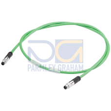 bus cable for ET connection M8, PUR cable assembled on both ends with 2x M8 connectors, 4-pole, shielded length 10 m
