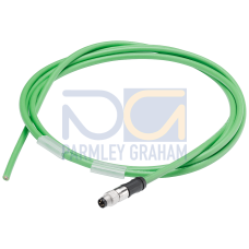 bus cable for ET connection M8, PUR cable Pre-assembled at one end with 1x M8 connector, 4-pole, shielded Length 15 m