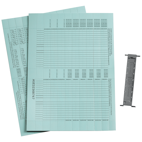 10 labeling sheets DIN A4 Color: white 60 labeling strips/sheet for I/O modules and 20 labeling stri