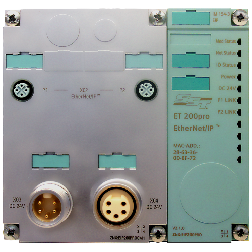 SIMATIC DP, Ethernet/IP head assembly for ET 200 PRO, max. 12 I/O modules incl. motor starter no F m