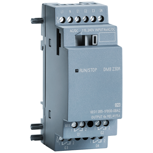 SIPLUS LOGO! DM8 230R For LOGO! 8, -40 ... +70 &deg;C with conformal coating based on 6ED1055-1FB00-0BA2