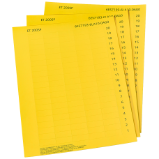 SIMATIC ET 200SP Labeling strips, paper Yellow 10 DIN A4 sheets with 1 000 labeling strips