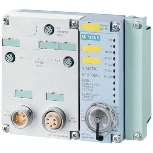 SIMATIC DP, CPU 1516PRO F-2 PN for ET 200pro, Central processing unit with work memory 1.5 MB for pr