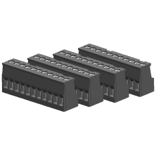 Connector Block, 11 Poles, Gold (4/PK)