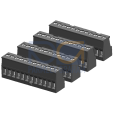 Connector Block, 12 Poles, Tin (4/PK)