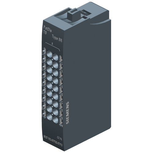 SIMATIC ET 200SP, Potential distributor module, PotDis terminal block, PotDis-TB-BR-W, 18 x internal bridged Push-In terminals no connection to P1, P2, AUX, Packaging Unit: 1 Piece,