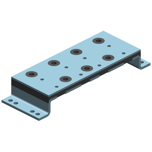 SIDOOR rubber-metal anti-vibration mount for geared motors for door weights up to 300 kg