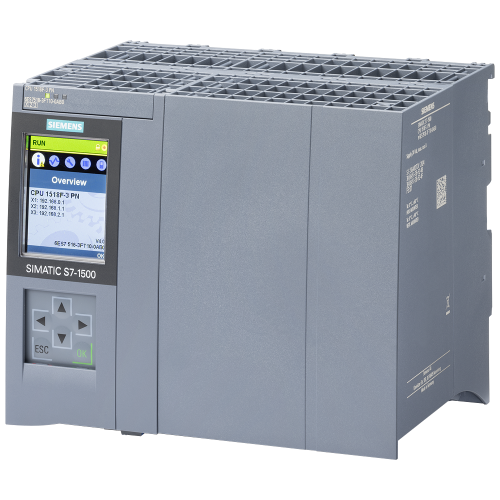 SIMATIC S7-1500CPU 1518F-3 PN,  18 MB for work / 150 MB for data, 1st interface: PROFINET IRT with 2-port switch, 2nd interface: PROFINET IRT with 2-port switch, 3rd interface: Ethernet
