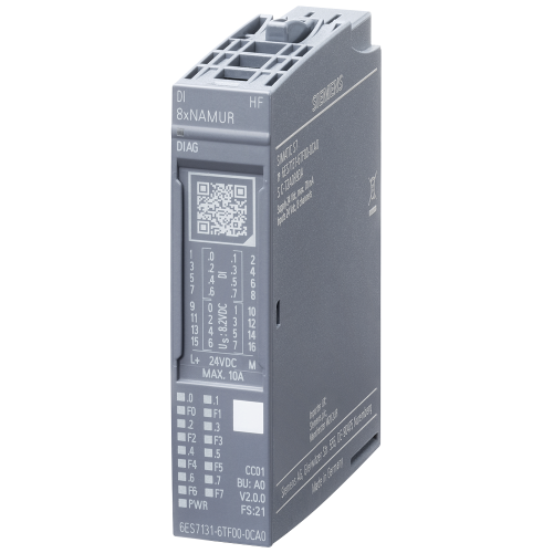 ET200SP 8DI HF - 8 NAMUR Inputs, High Feature, colour code CC01, A0 BU required