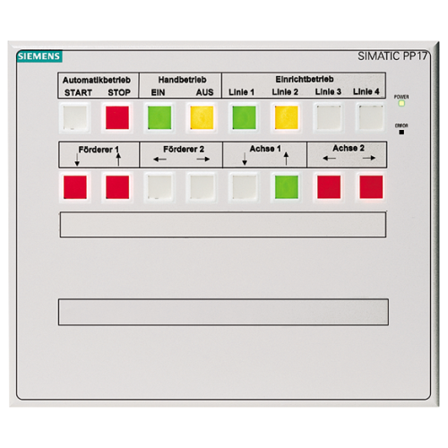***Spare part*** Push Button Panel PP17 I 16 short-stroke keys, 16 surface LEDs, 16 DI and 16 DO ter